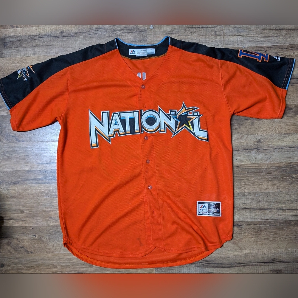 Majestic Orange and Black National Jersey